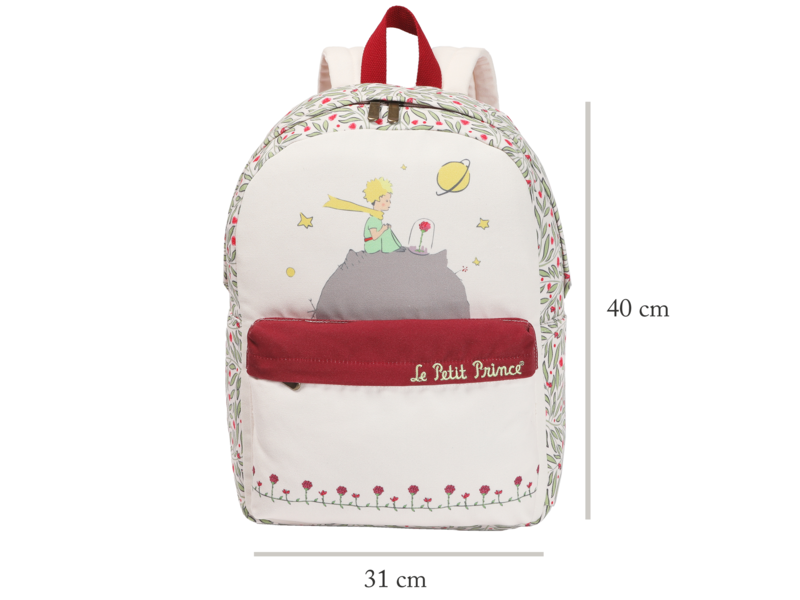 De Kleine Prins Backpack, Rose - 40 x 29 x 11 cm - Cotton / Polyester