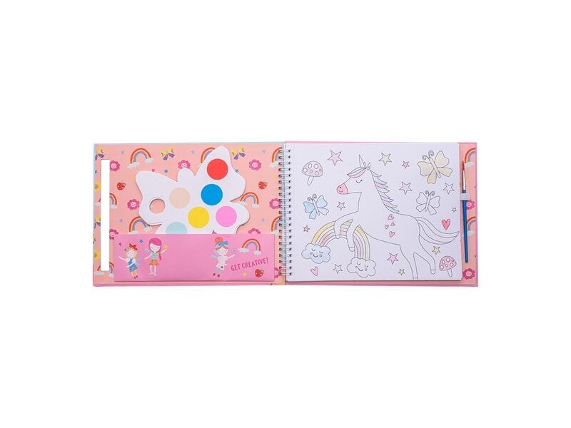 Floss & Rock Schilders blok, Regenboog Fee - 27 x 20 x 1 cm - Multi