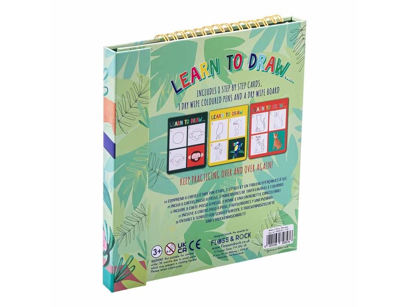 Floss & Rock Teken Oefen-set, Jungle - 18 x 18,5 x 2 cm - Multi