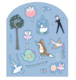 Floss & Rock Stickerbuch mit wiederverwendbaren Aufklebern, Schwanensee – 27,5 x 21,5 x 1 cm – Multi