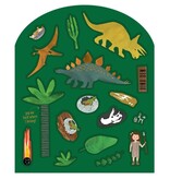 Floss & Rock Stickerbuch mit wiederverwendbaren Aufklebern, Dino – 27,5 x 21,5 x 1 cm – Multi