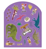 Floss & Rock Sticker book with reusable stickers, Dino - 27.5 x 21.5 x 1 cm - Multi