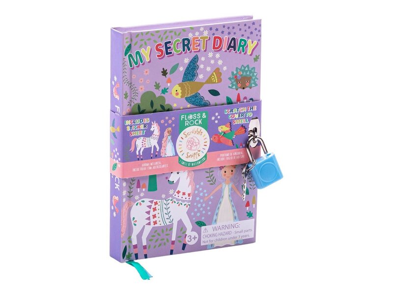 Floss & Rock Diary Fairytale - 15 x 10 x 1.5 cm - with scent, stickers & lock