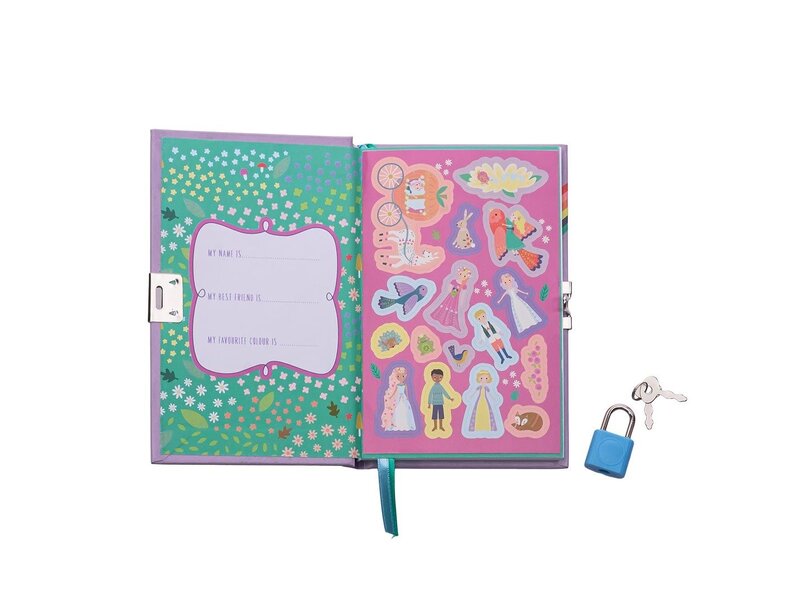 Floss & Rock Diary Fairytale - 15 x 10 x 1.5 cm - with scent, stickers & lock