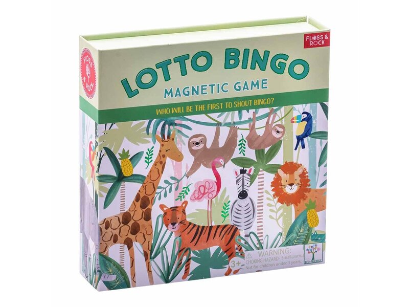 Floss & Rock Jeu de Loto / Bingo, Jungle - 17 x 17 x 4 cm - Multi