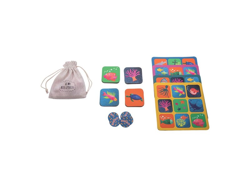 Floss & Rock Lotto / Bingo game, Ocean - 17 x 17 x 4 cm - Multi