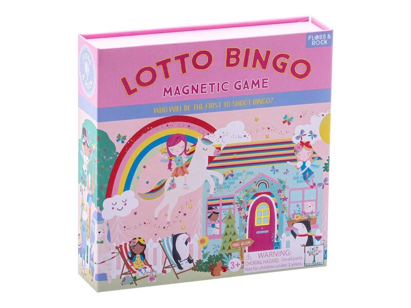 Floss & Rock Lotto-/Bingospiel, Rainbow Elf – 17 x 17 x 4 cm – Multi