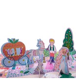 Floss & Rock Puzzle de sol, Contes de fées - 60 pièces - 132 x 32 cm - avec figurines pop-out