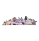 Floss & Rock Puzzle de sol, Contes de fées - 60 pièces - 132 x 32 cm - avec figurines pop-out