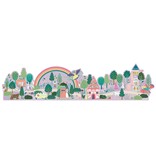 Floss & Rock Puzzle de sol, Contes de fées - 60 pièces - 132 x 32 cm - avec figurines pop-out