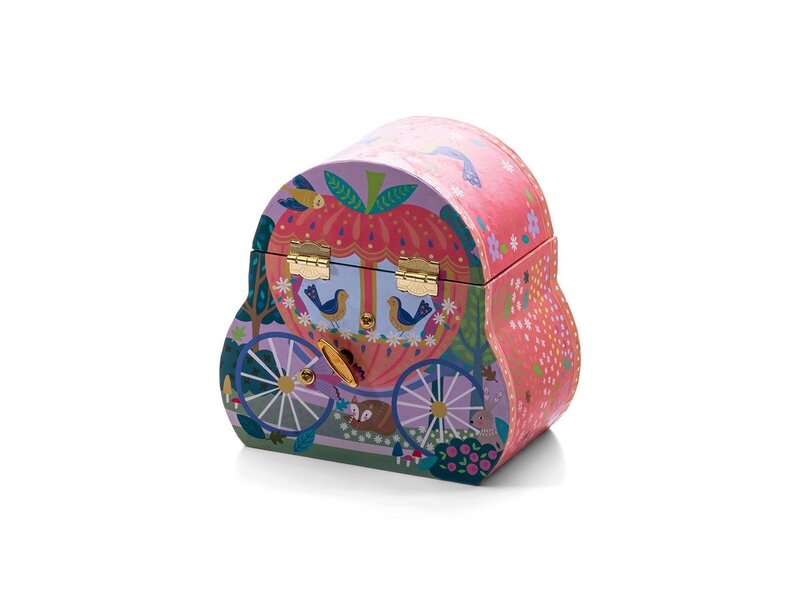 Floss & Rock Music / Jewelery box, Fairytale carriage - 13 x 13 x 8.5 cm - Multi