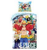 One Piece Housse de couette, Chapeau de Paille - Seul - 140 x 200 cm - Coton