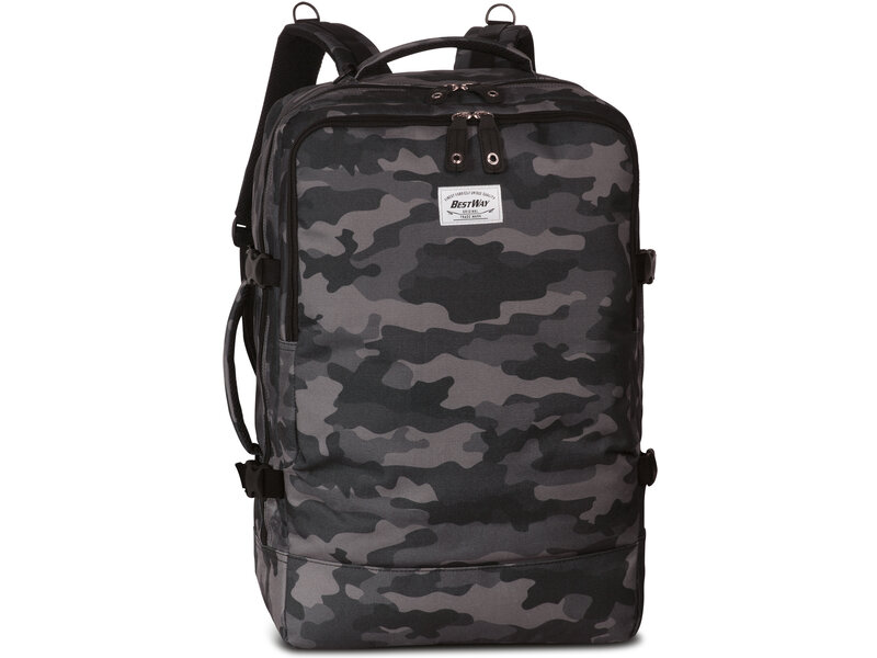 Bestway Reisrugzak, Camouflage Grijs - 54 x 35 x 23 cm - Polyester