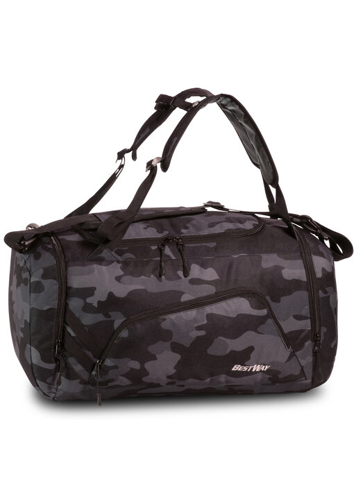 Bestway Sac de sport Camo gris 46,5 x 27 cm Polyester