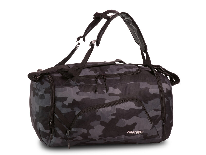 Bestway Sac de sport, Camo gris - 46,5 x 27 x 25 cm - Polyester