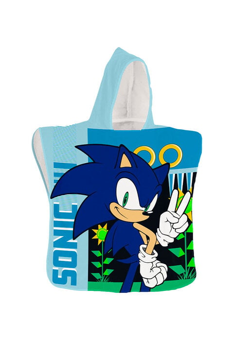 Sonic the Hedgehog Poncho Peace 50 x 100 cm Polyester