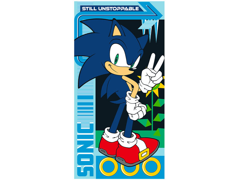 Sonic Beach towel, Still Unstoppable - 70 x 140 cm - Polyester