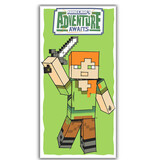 Minecraft Serviette de plage, Adventure Awaits - 70 x 140 cm - Polyester