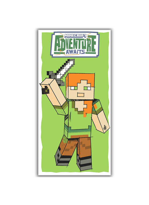 Minecraft Serviette de plage Adventure Awaits 70 x 140 cm Polyester