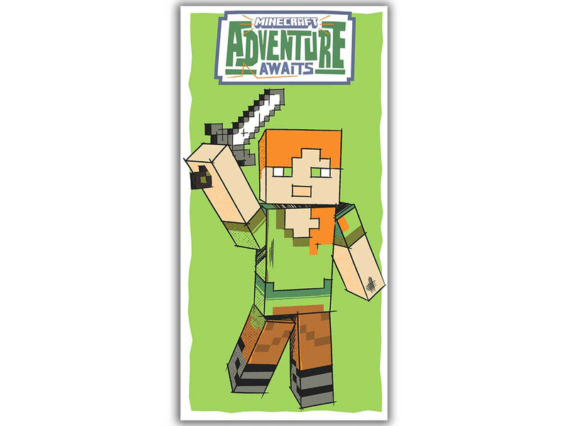 Minecraft Beach towel, Adventure Awaits - 70 x 140 cm - Polyester