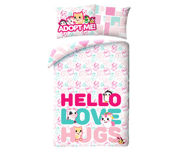 Adopt Me Duvet cover Hello 140 x 200 + 70 x 90 Cotton