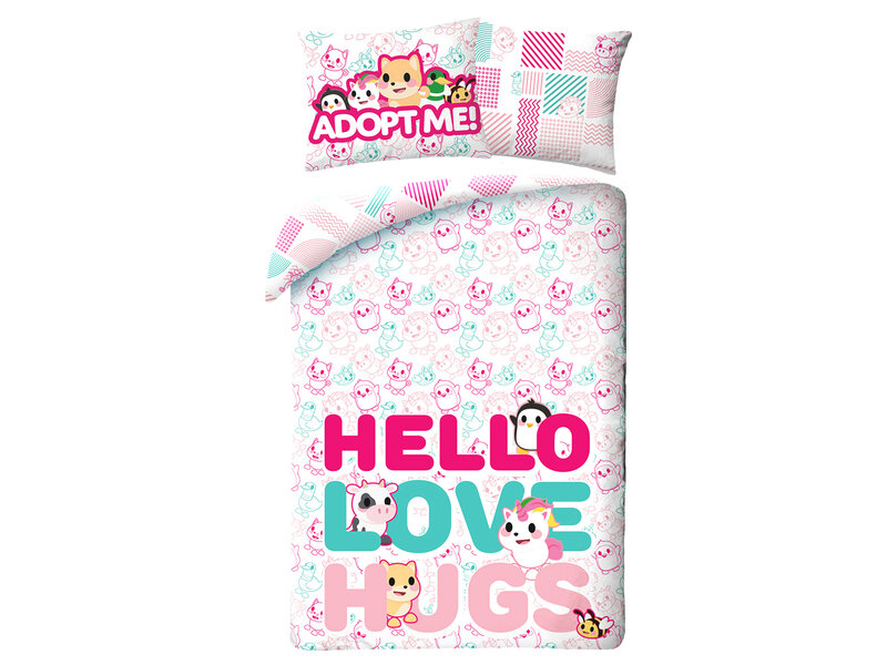 Adopt Me Bettbezug, Hello – Einzelbett – 140 x 200 cm – Baumwolle