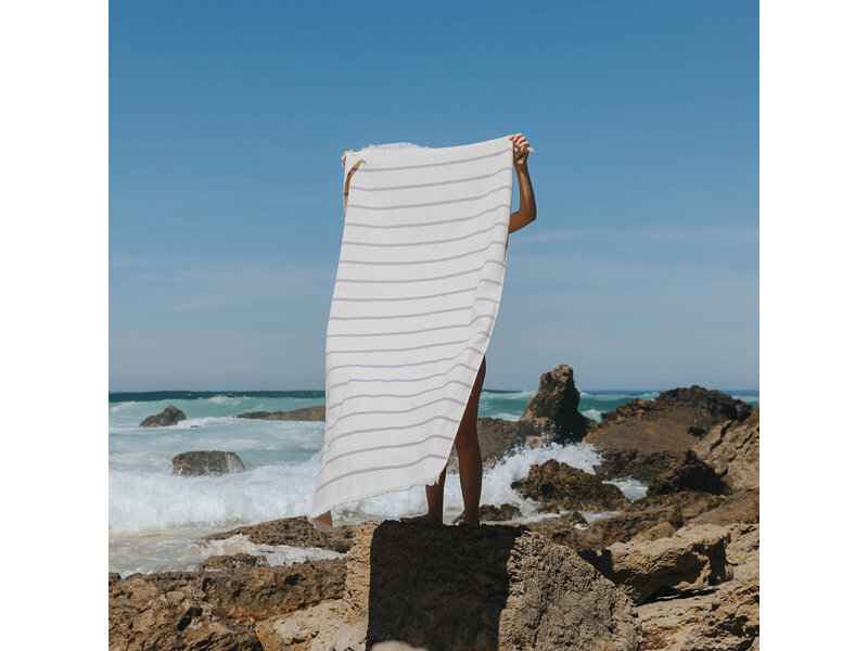 Torres Novas 1845 Textiel Strandtuch Boa-Nova, Lavendel - 70 x 130 cm - 100% Baumwolle