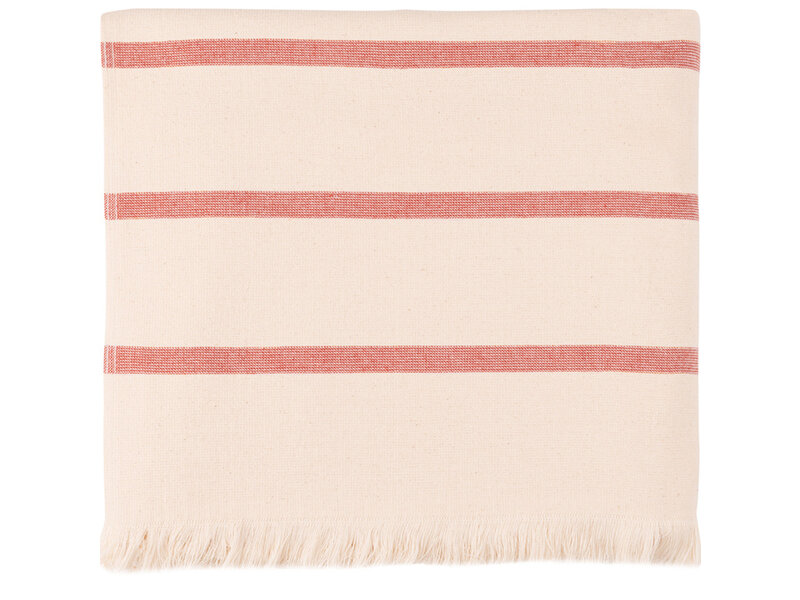 Torres Novas 1845 Textiel Strandlaken Boa-Nova, Terracotta - 180 x 180 cm - 100% Katoen