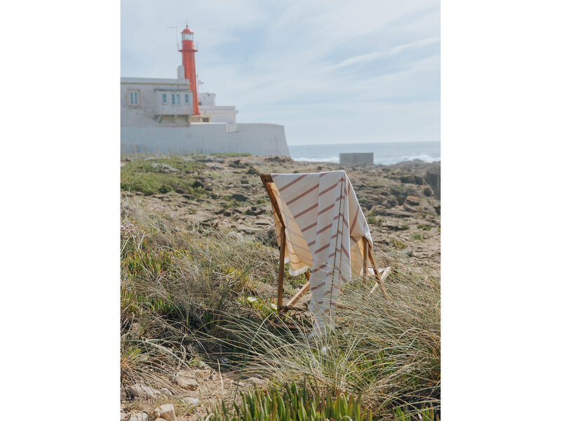 Torres Novas 1845 Drap de plage Boa-Nova, Terracotta - 180 x 180 cm - 100% Coton