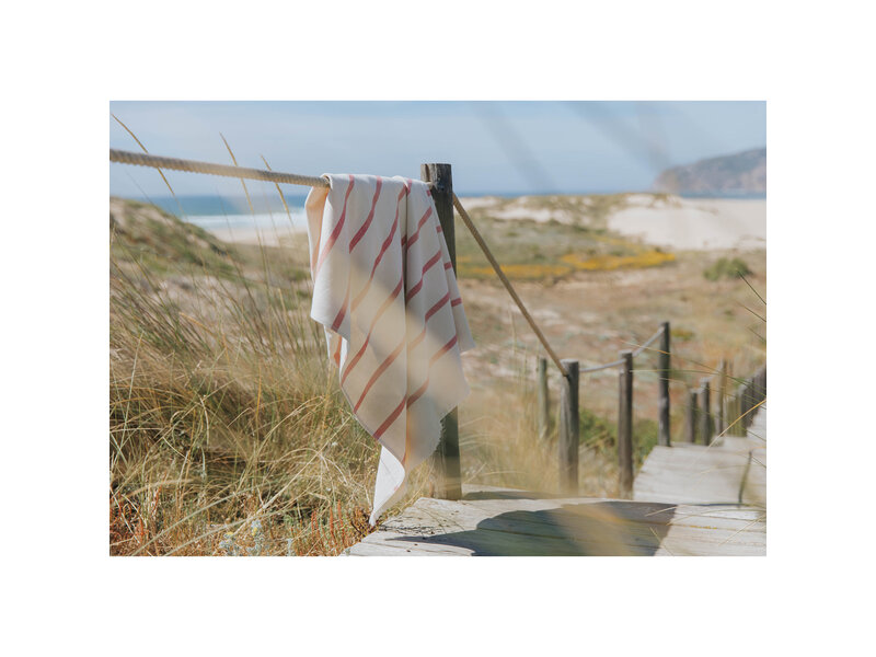Torres Novas 1845 Textiel Strandtuch Boa-Nova, Rot – 100 x 180 cm – 100 % Baumwolle