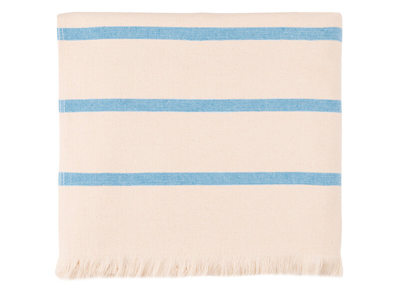 Torres Novas 1845 Textiel Serviette de plage Boa-Nova, Bleu - 100 x 180 cm - 100% Coton