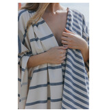 Torres Novas 1845 Textiel Serviette de plage Boa-Nova, Bleu - 100 x 180 cm - 100% Coton