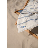 Torres Novas 1845 Serviette de plage Boa-Nova, Marine - 100 x 180 cm - 100% Coton