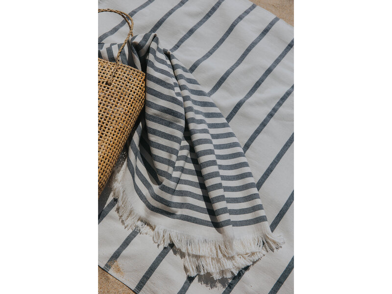 Torres Novas 1845 Textiel Beach towel Boa-Nova, Navy - 70 x 130 cm - 100% Cotton
