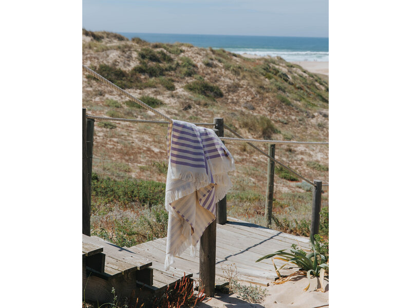 Torres Novas 1845 Textiel Strandlaken Barra, Lavendel- 100 x 180 cm - 100% Katoen