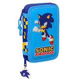 Sonic the Hedgehog Caisse remplie, Bleu - 28 pièces - 19,5 x 12,5 x 4 cm - Polyester