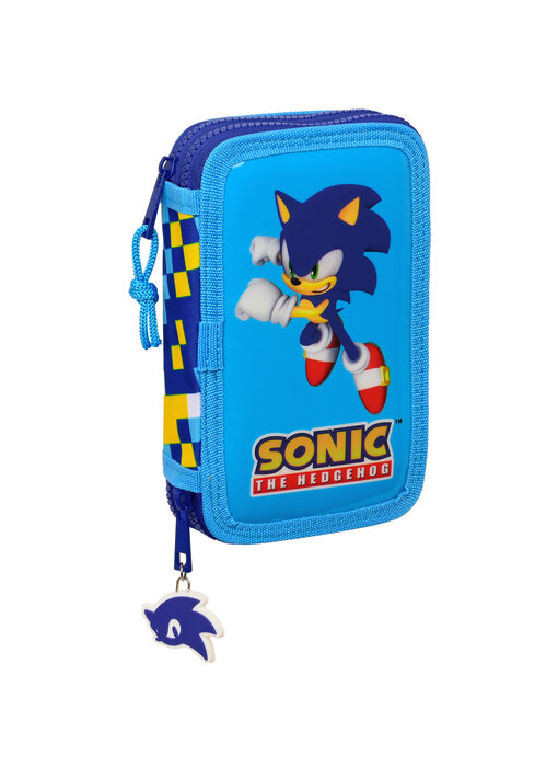 Sonic the Hedgehog Filled Etui Bleu 28 pieces 19.5 x 12.5 cm