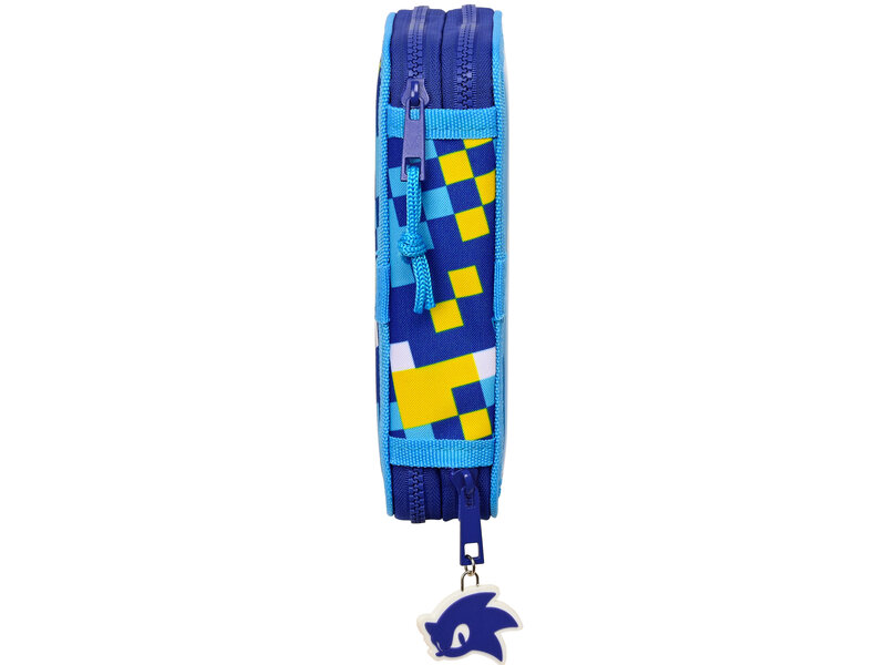 Sonic the Hedgehog Caisse remplie, Bleu - 28 pièces - 19,5 x 12,5 x 4 cm - Polyester