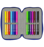 Sonic Filled case, Bleu - 28 pieces - 19.5 x 12.5 x 4 cm - Polyester