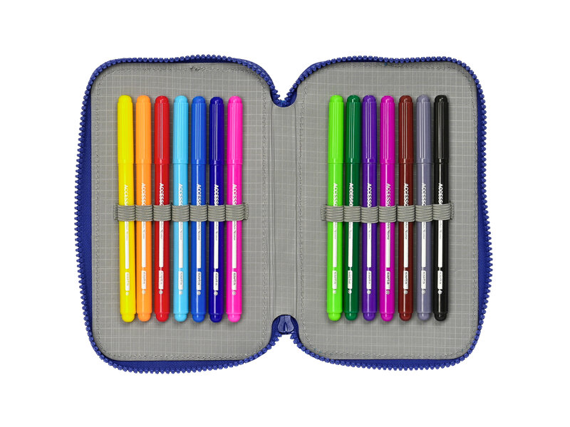 Sonic Filled case, Bleu - 28 pieces - 19.5 x 12.5 x 4 cm - Polyester