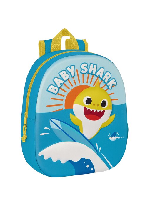 Baby Shark Backpack 3D Surf 33 x 27 cm Polyester