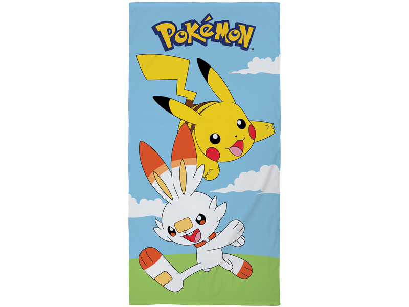 Pokémon Serviette de plage, Scorbunny - 70 x 140 cm - Coton