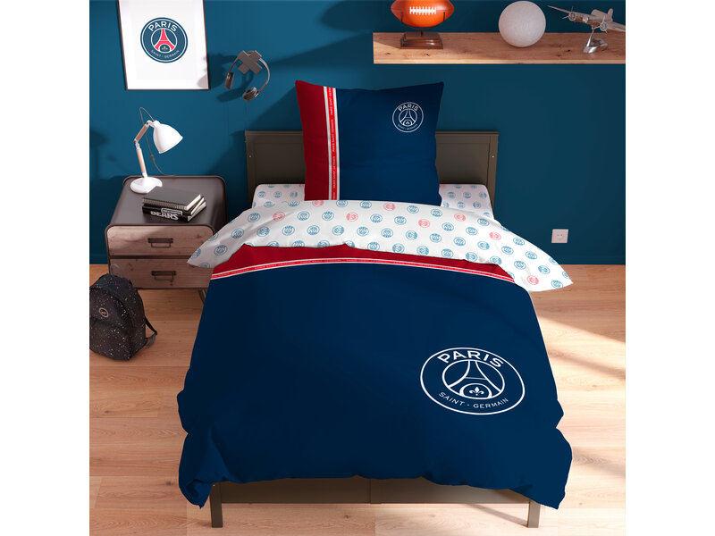 Paris Saint Germain Bettbezug Minimaliste – Einzelbett – 140 x 200 cm – Baumwolle