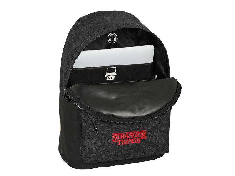 Stranger Things Sac à dos pour ordinateur portable Hellfire Club - 14.1" - 41 x 31 x 16 cm - Polyester