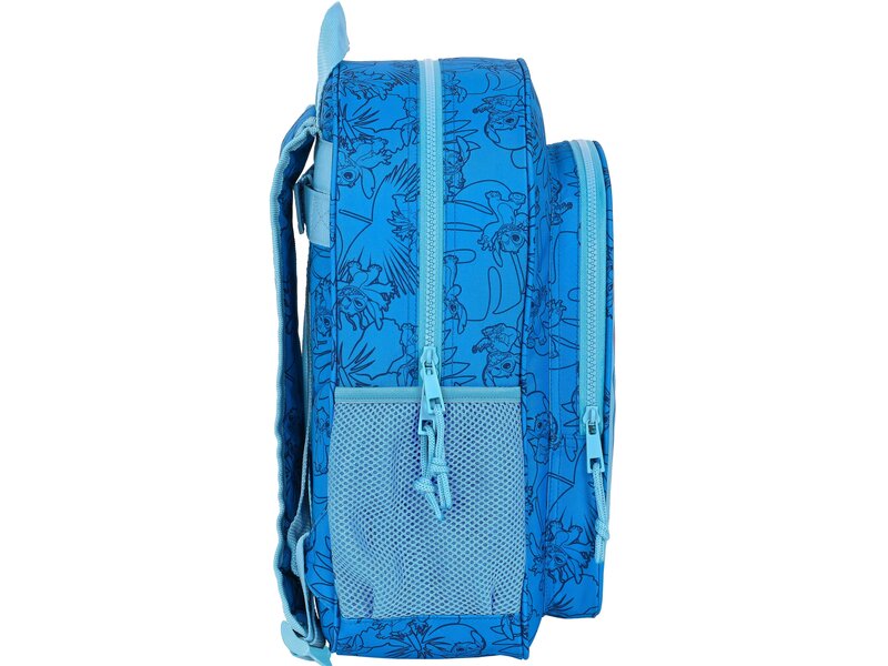 Disney Lilo & Stitch Backpack, True Blue - 38 x 32 x 12 cm - Polyester