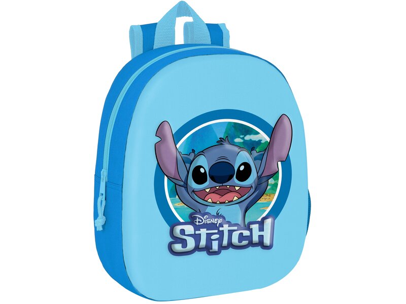 Disney Lilo & Stitch Backpack, 3D True Blue- 33 x 27 x 10 cm - Polyester