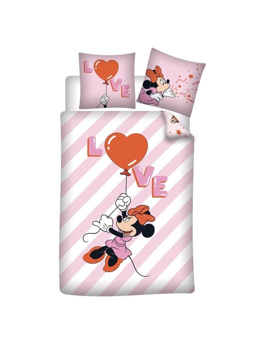 Disney Minnie Mouse Duvet cover Love Balloon 140 x 200 + 65 x 65 cm Cotton