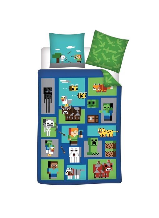 Minecraft Duvet cover Farming 140 x 200 + 65 x 65 cm Cotton