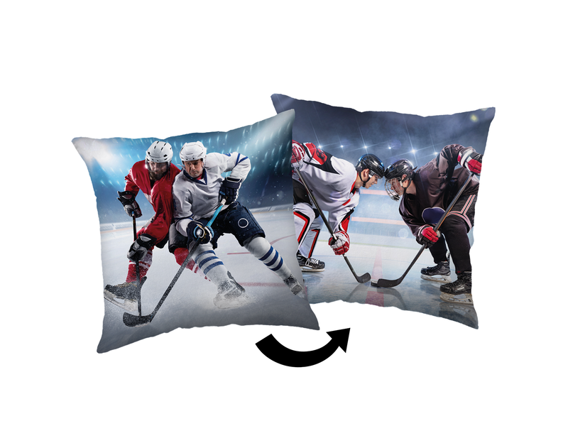 Hockey Throw pillow Face-Off - 40 x 40 cm - Polyester