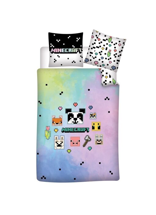 Minecraft Duvet cover Animals 140 x 200 + 63 x 63 cm Polyester